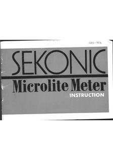 Sekonic Microlite manual. Camera Instructions.